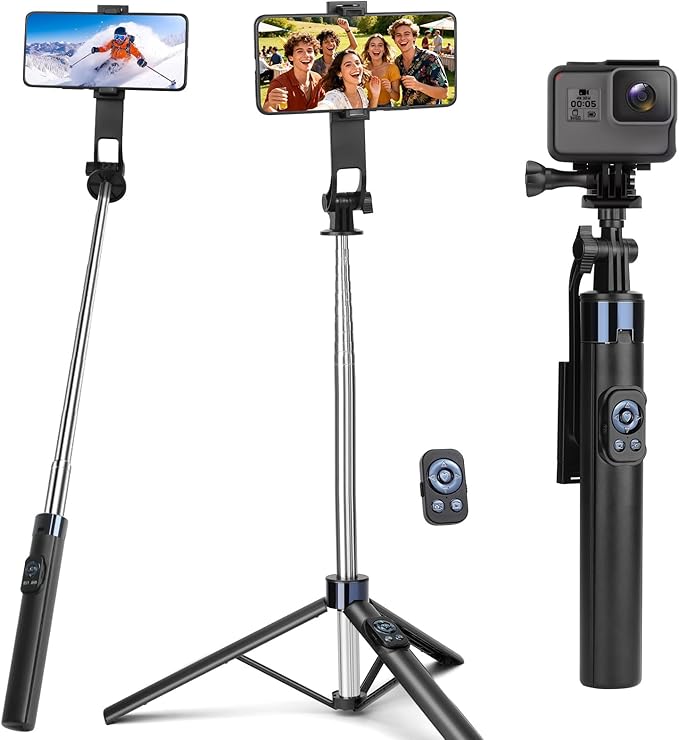 70 Inch Selfie Stick Tripod for iPhone with Remote,Extendable Selfie Stick for iPhone,Portable Travel Phone Tripod for Video Recording Live Streaming by YUANRAN