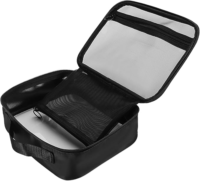 TSA Approved Toiletry Bag, Clear Makeup Bags with Multi Layer Mesh Pockets, Portable Large Capacity PVC Cosmetic Bags with Zipper for Travel Essentials by UEOE