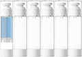 Clear Airless Pump Bottles, Vacuum Travel Cosmetic Containers | 3.4OZ/100ML 6Pack Lotion Dispenser Pump Bottles; For Cream, Foundation & Skincare Cosmetics; With Labels & Wooden Sticks by GIVITASOT