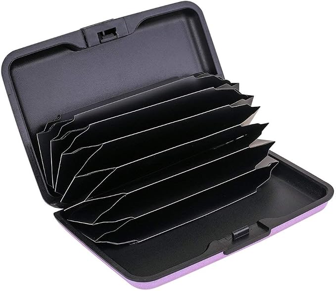 RFID Blocking Credit Card Protector Case Holder Wallet for Men Women | RFID Blocking Credit Card Protector Aluminum ID Case Hard Shell Business Card Holders Metal Wallet for Men or Women - Image 2