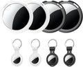 4 Pack Apple MFi Certified Tracker Tags Works with Apple Find My (iOS Only) | Bluetooth Item Finder Replaceable Battery Waterproof Smart Tag for Keys Wallet Pets Backpack Luggage Bags Worldwide Tracking by CYBERDOT