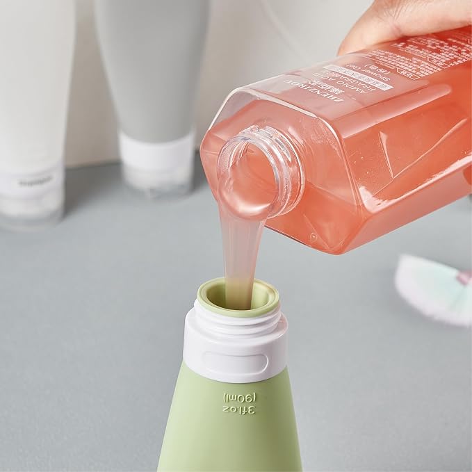 INSFIT Travel Bottles for Toiletries, TSA Approved 3oz Travel Size Containers, BPA Free Leak Proof Squeezable Silicone Tubes for Shampoo Conditioner Lotion Body Wash with Labels - Image 3
