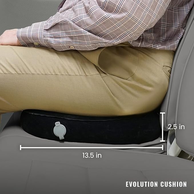 Cabeau Evolution Cushion Portable & Lightweight Inflatable Seat Cushion - Ideal for Office Chairs, School Bleachers, Stadium Seats, and Wheelchairs - Comfort on The Go - Image 5