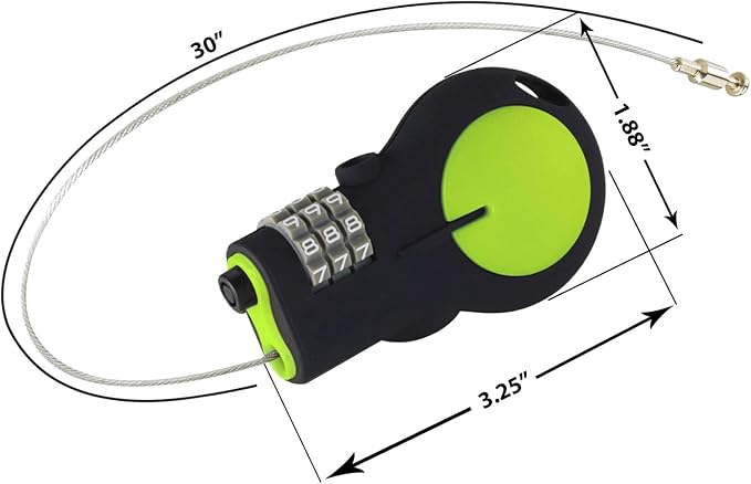 Lewis N. Clark Cable Luggage Lock | TSA Approved | Travel Or Bike Lock | Set Your Own Combination | 30-inch Retractable Steel Cable - Image 6