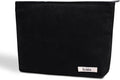 Cosmetic Bags for Women - Corduroy Cosmetic Bag Aesthetic Women Handbags Purses Smile Dots Makeup Organizer Storage Makeup Bag Girls Case Bags (Pure Black) by Gardsell