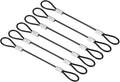 PATIKIL 5 Inch Safety Cable Lock, 6 Pack Stainless Steel 2mm Dia Security Wire Rope with Double Loop for Stage Lighting Luggage Lock Black by PATIKIL