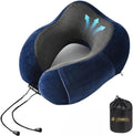 Travel Pillows for Airplane - Neck Pillow Airplane and Car Use - Soft Comfortable Memory Foam Travel Neck Pillow - Travel Essentials for Women and Men (Navy Blue) by VorgatoLuxury