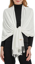Soft Silky Pashmina Shawl Wraps Solid Colors Scarf for Wedding Evening Dresses by Ronfoxi