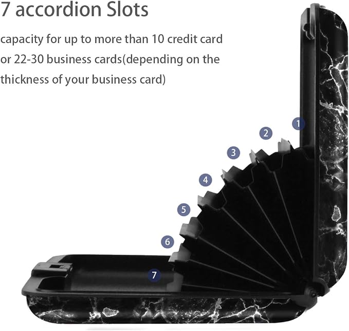 Coco Rossi Credit Card Holder RFID Aluminum Small Mini Wallet Women | Metal Wallet, Business Cards Holder, ID Case, Slim Sleeves, Womens Girls Gift, Carry Wallets for Travel, Black Marble - Image 5