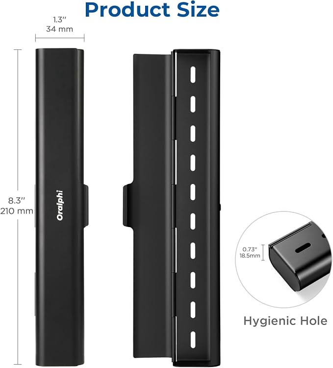 Aluminum Toothbrush Travel Case, Portable Travel Toothbrush Holder, Durable Manual Toothbrush Box Container for Traveling, Bathroom, Camping, Business Trip-Black - Image 5