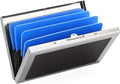 Credit Card Holder Wallet for Women Men Stainless Steel Metal Card Case RFID Blocking Business Card Protector Case with 6 Slots by LOUEBICA