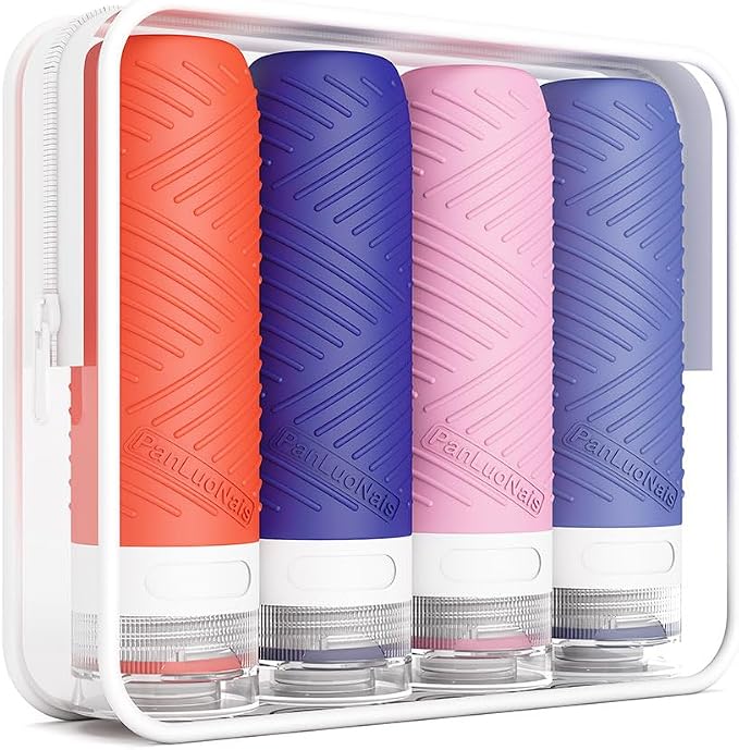 Travel Bottles for Toiletries, Silicone TSA Approved Bottles, Leakproof Shampoo & Toiletry Containers for Airplane, Vacation & Business Trips (blue) - Image 2
