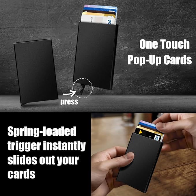 FurArt Slim Minimalist Wallet RFID Credit Card Holder for Men | slim minimalist compact rfid id window thin - Image 2