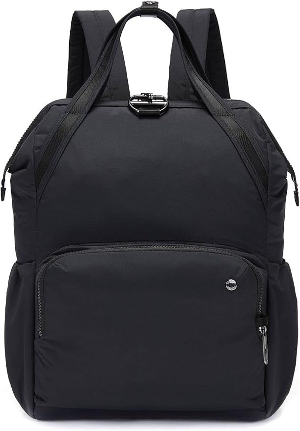 Pacsafe Women's Citysafe CX 17L Anti Theft Backpack-Fits 16 inch MacBook Pro, Econyl Black, One Size by Pacsafe