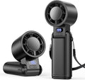 Portable Handheld Turbo Fan, 1-199 Speed Adjustable, Dark Black | 4 IN 1 Pocket Design with LED Display, High-Power Motor, Rechargeable Battery, Mini Fans for Indoor/Outdoor/Travel/Work by Deyhoc