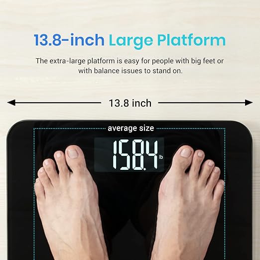 Etekcity Digital Body Weight Bathroom Scale, 440 lb Extra Wide Platform | Accurate and Safe Weighing, Large Easy-to-Read Backlit LCD Display, High Capacity for People - Image 4