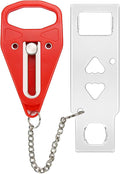 Portable Door Lock Easy to Install Without Drilling Home Security Door Lock Travel Lockdown Locks Perfect for Traveling Home Hotel Apartment College for Additional Safety and Privacy (Red) by Unknown