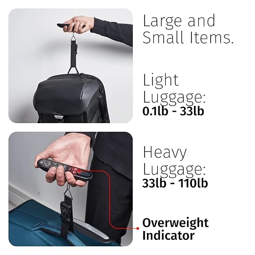 Slide Innovations Digital Luggage Scale with Apple Find My (iOS), Portable Suitcase Weight Scale & Tracker, LED Display Travel Baggage Scale up to 110 lb / 50 kg, Lightweight Airline Travel Accessory - Image 5