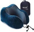 TALLGO Travel Pillow, Best Memory Foam Neck Pillow Head Support Soft Pillow for Sleeping Rest, Airplane Car & Home Use (Dark Blue) by TALLGONeckPillowAlwaysHere