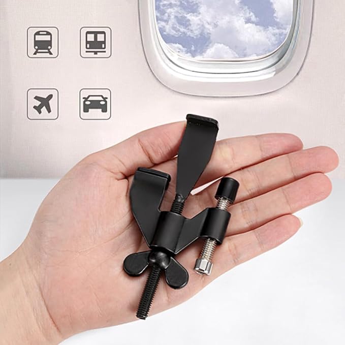Black Adjustable Heavy Duty Portable Door Lock,No Drill | Enhanced Safety Door Lock,for Home,Travel,Hotels,Apartments Prevents Unauthorized Entry,Silicone Protector Caps Included - Image 5