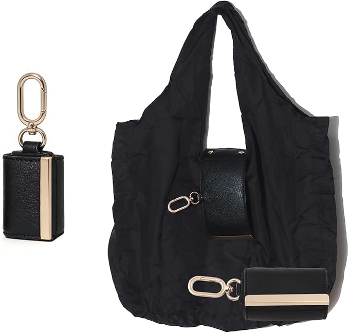 Foldable Tote Bag Keychain - Large Capacity Portable Shopping Bag Keyring - Reusable Groceries Bag for Daily Use by Unknown