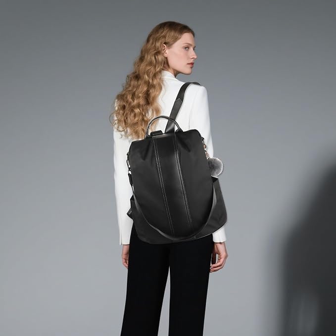 PINCNEL Women Backpack Purse Waterproof Nylon Anti-theft Rucksack Lightweight Shoulder Bag - Image 3