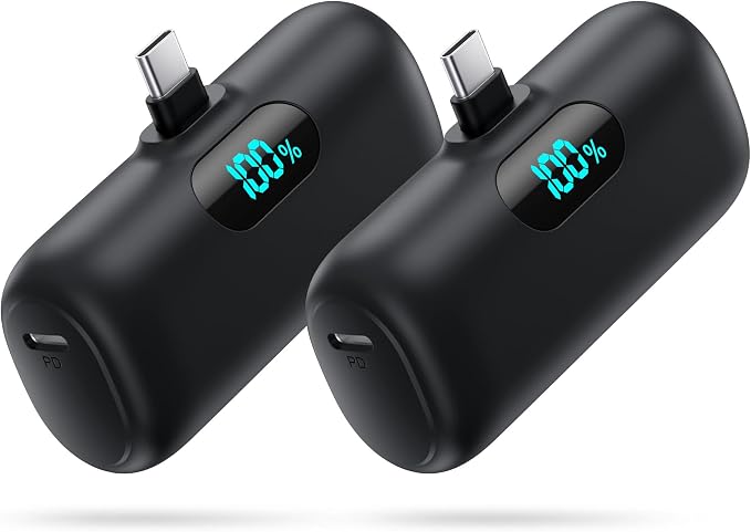 [2 Pack]Portable Charger Power Bank for iPhone 17/16/15,Mini USB C Portable Power Bank 5500mAh Fast Charging Battery Pack Travel Essentials for iPhone 15/16/17 Plus/17 Pro/17 Pro Max,Samsung Android by Swyop