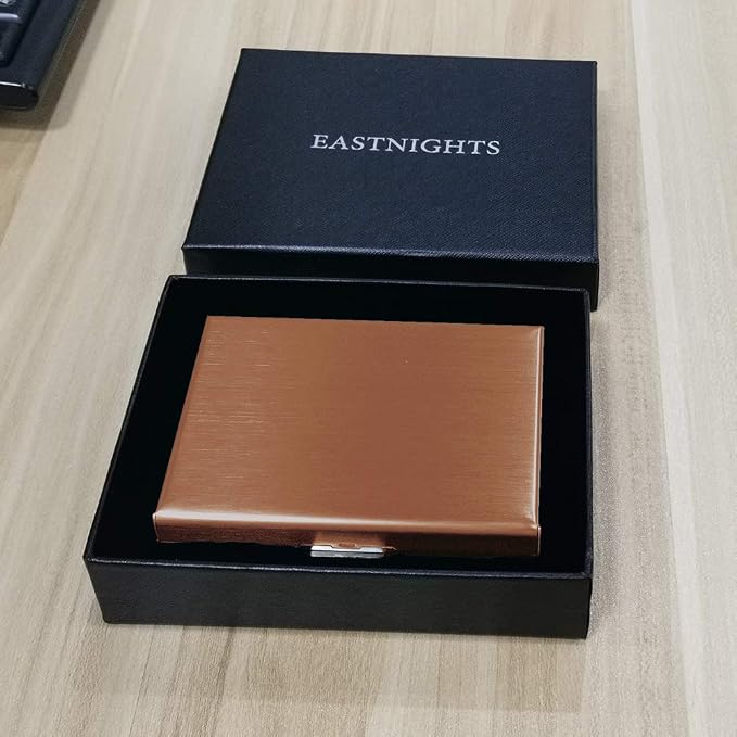 RFID Credit Card Holder Protector Metal Credit Card Wallet Business Card Holder for Men Women Gift Box Package (Copper) - Image 7