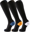 FITRELL 3 Pairs Compression Socks for Women and Men 20-30mmHg-Circulation Support Socks by FITRELL