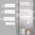 Magnetic Spice Rack for Refrigerator, 10 Pack Metal Magnetic Shelf, Moveable Spice Organizer with Hook Rack, Paper Towel Holder, Kitchenware Holder, Strong Magnetic Storage Fridge Organizer White by DTUQYX