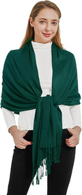 Soft Silky Pashmina Shawl Wraps Solid Colors Scarf for Wedding Evening Dresses by Ronfoxi