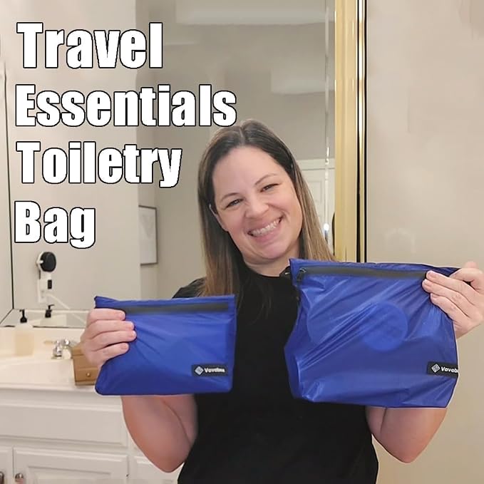 Vavabox Lightweight Travel Toiletry Bag for Women, Travel Pouch Men | Water-resistant, Nylon Zipper, Travel Essentials, Camping Gym - Image 2