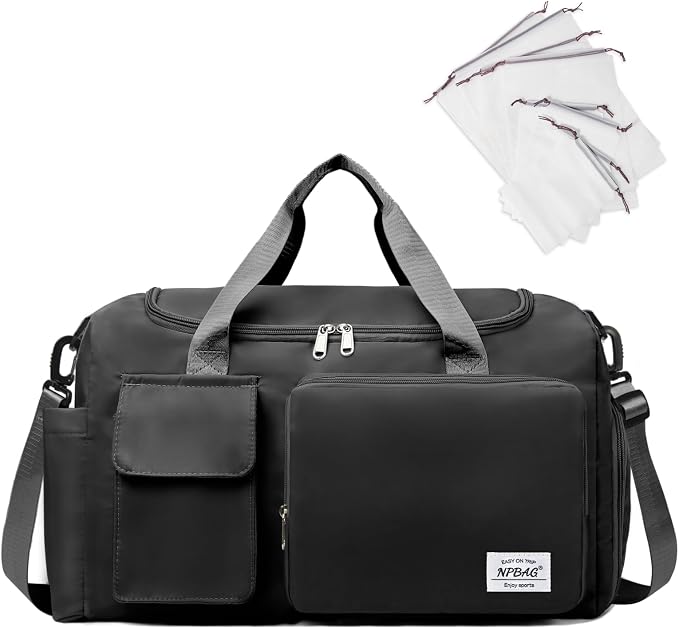 NPBAG Women Travel Duffel, Multi Functional Large Expandable Weekender Carry-on Tote, Gym Workout Overnight Bag, Mommy Hospital Bag for Labor and Delivery by NPBAG