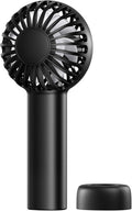 SWEETFULL Mini Portable Fan - Rechargeable Handheld Fan, 3 Speeds Personal Hand Gifts for Travel Essentials, Lash, Makeup, Eyelash, Kids, Girls, Women - USB, Cute Design Black by SWEETFULL