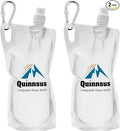Quinnsus 2-Pack 1L Collapsible Water Bottles, 33oz BPA-Free Reusable Plastic Flasks, Foldable Backpacking Water Bottle Bag for Traveling, Hiking, Camping, Running by Quinnsus
