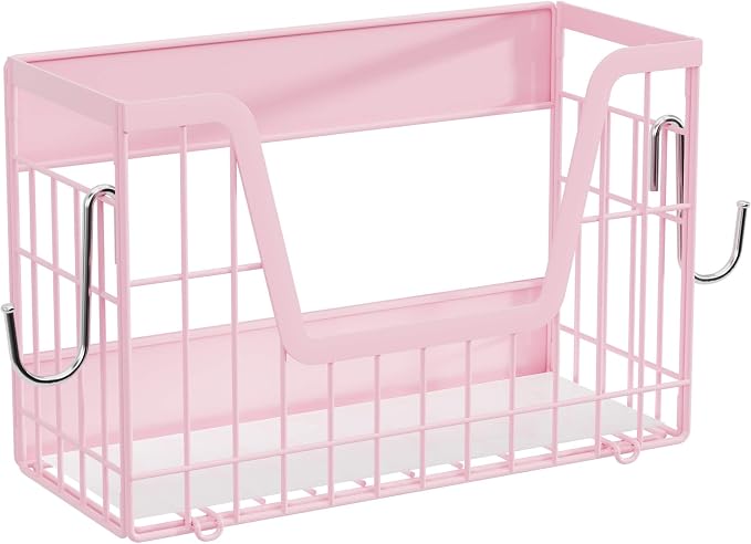 Pink Magnetic Shelf for Fridge, 2 Set Magnetic Fruit Baskets for Refrigerator Magnet Shelves, Potato and Onion Storage Bins, Magnet Holder Wire Basket for Laundry Room Pantry Kitchen Organizer - Image 8