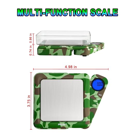 American Weigh Scales 200g x 0.01g Digital Pocket Scale 0.01g Accuracy-Blade Series | Precision Mini Scale, Small Digital Gram Scale for Kitchen, Gold, Gems & Coin Scale, Smart Digital & Compact Scale - Image 4