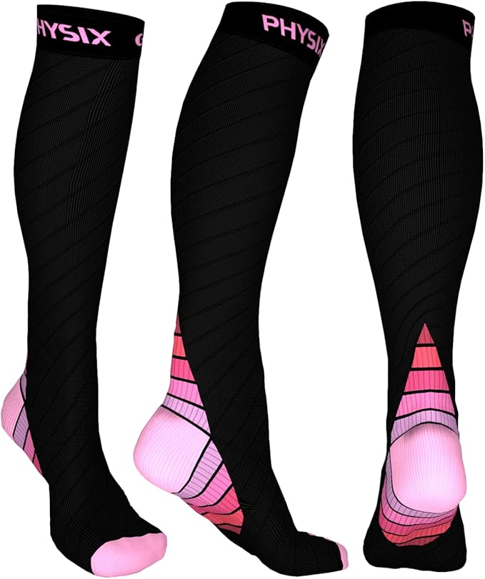 Physix Gear Compression Socks 20-30 mmHg - Men & Women - Running, Nurses, Shin Splints, Flight, Travel by PhysixGearSport