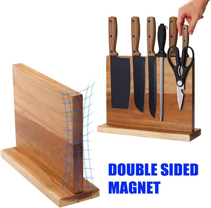 Home Kitchen Magnetic Knife Block Holder Rack Magnetic Stands with Strong Enhanced Magnets Multifunctional Storage Knife Holder - Image 3
