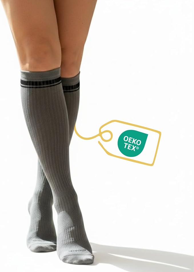 LOOMA Viscose from Bamboo Compression Socks for Women; 15-20mmHg Relief for Swelling, Travel, Nursing & Pregnancy; No-Slip - Image 7