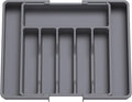 Lifewit Extra Large Silverware Drawer Organizer, Expandable Utensil Tray | BPA Free Flatware Cutlery Holder for Kitchen, Adjustable Plastic Storage for Spoons Forks Knives, 13-22 x15, Dark Gray by Lifewit
