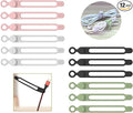UMUST 12Pcs Silicone Cable Ties, Cable Management Cord Organizer 4Colors | Reusable Cord Ties, Cable Strap Tie for Bundling Electronics Wire,Home Office Travel Essentials Accessories 4.2inch by ELECTRONICACCESSORIES