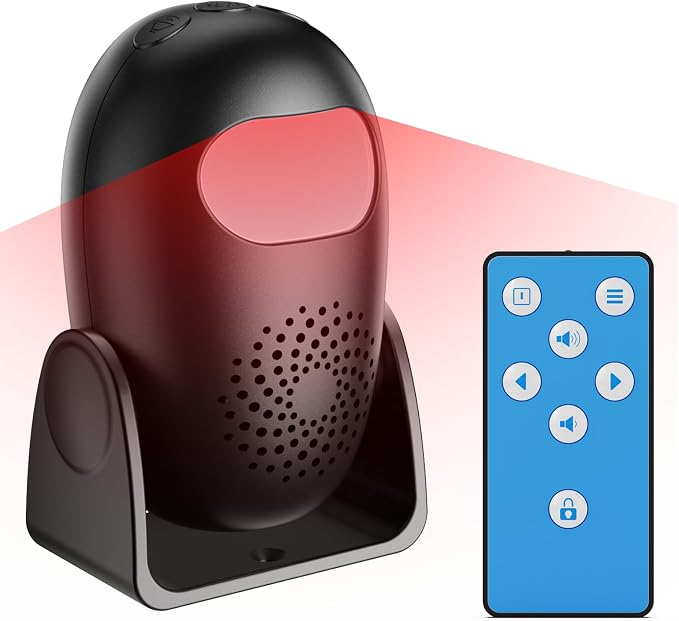 Motion Sensor Alarm, Wireless Indoor Motion Detector with Remote Control | Wireless Store Welcome Motion Sensor with 11-Language Welcome Chime, 3 Modes Alert & 4-Level Volume Adjustable by Unknown
