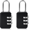 2-Pack Customizable Black Luggage Locks – Set Your Own Combination, Secure Travel Padlocks for Suitcases, Backpacks, and Bags by Unknown