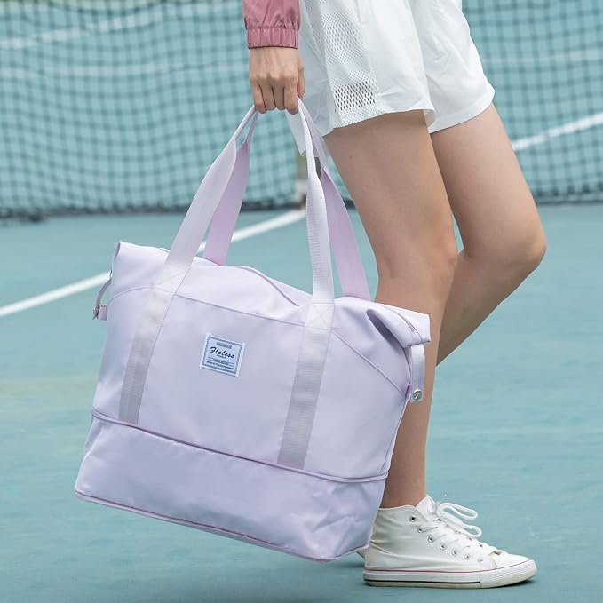 Travel Duffel Bag, Sports Tote Gym Bag, Shoulder Weekender Overnight Bag for Women - Image 3