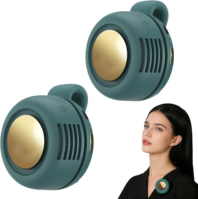 Portable Fan,Clip On Waist Bladeless, Ultra-Quiet Personal Mini Neck Fan | 3 Speeds with 360°Adjustable Clip Mini Fan Personal USB Rechargeable Small Fan for Summer by Unknown