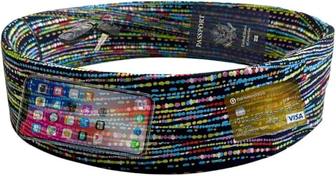 BANDI Pocketed Wraps – Running Waist Belt with Pockets for Phone, Money, Keys & Medical Devices | Secure, No-Bounce Travel & Fitness Belt, for Women and Men, USA Company - Image 2