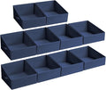 DIMJ Closet Storage Bins 10 Pack - Fabric Storage Baskets for Shelves, Collapsible Clothes Organizer with Handles, Trapezoid Shelf Organization Storage Cubes for Purse, Toys, Books, Towel, Clothes by DiMJ