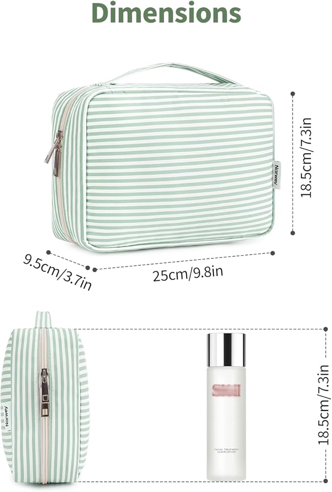 Narwey Small Hanging Travel Toiletry Bag for Women, Travel Bag for Toiletries, Makeup Bag Organizer Cosmetic Bags Make Up Bags for Girls - Image 5