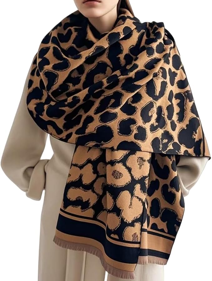 WaJuemy Winter Scarf for Women Dressy Evening Pashmina Shawl Wraps Open Front Poncho Blanket Fashion Travel Shawls Cape Wrap by WaJuemyFlagship